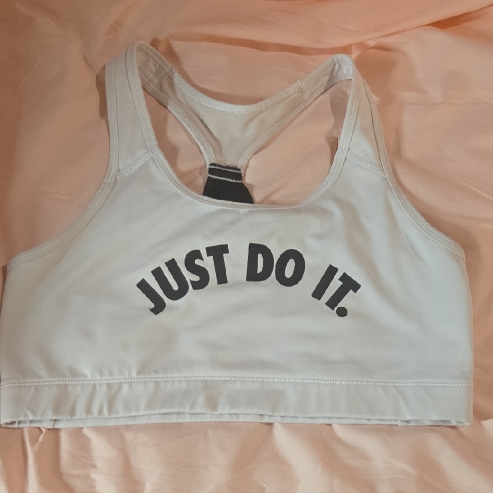 Nike White Sports Bra